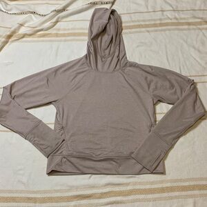Old Navy Light Taupe Hooded Pullover Sweatshirt